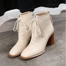 Load image into Gallery viewer, Winter Boots Women Shoes Woman Boots Fashion High-heeled PU Retro Ankle Boots Booties 2019 Winter New Short Fur Warm Boots B80