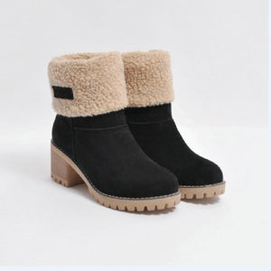 New Style Snow Boots Large Size Thick Chunky-Heel Thick Bottomed Lambs Wool WOMEN'S Shoes Special Offer Boots