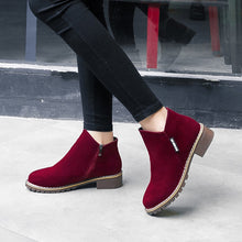 Load image into Gallery viewer, Women Boots 2019 Autumn Winter Boots Female Shoes Brand Ladies Ankle Boots Heels Shoes Woman Suede Leather Boots -85
